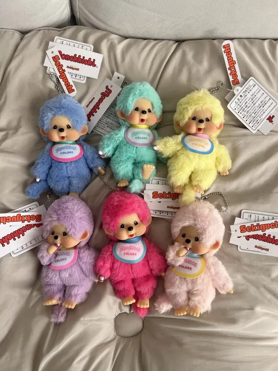 새상품) 몬치치 키링 Monchhichi Keyring color